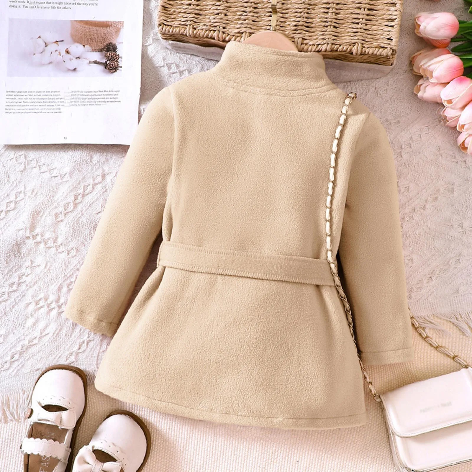 Пальто для девочек 4 зимнее ветрозащитное пальто маленьких детская теплая