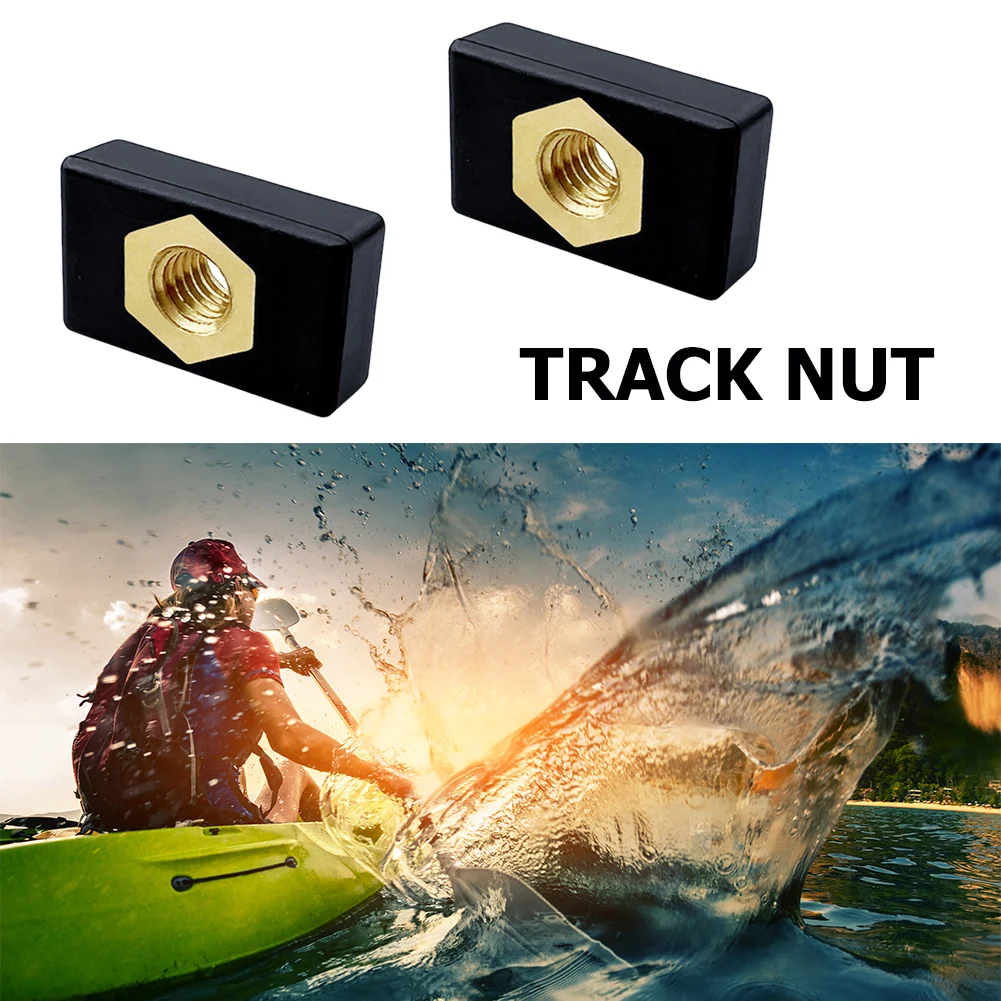 

6Pcs M6 Copper Sliding Nut Kayak Side Mount Slide Track Rail Fishing Rod Pole Holder Mounting Base for Kayak Boat Canoe
