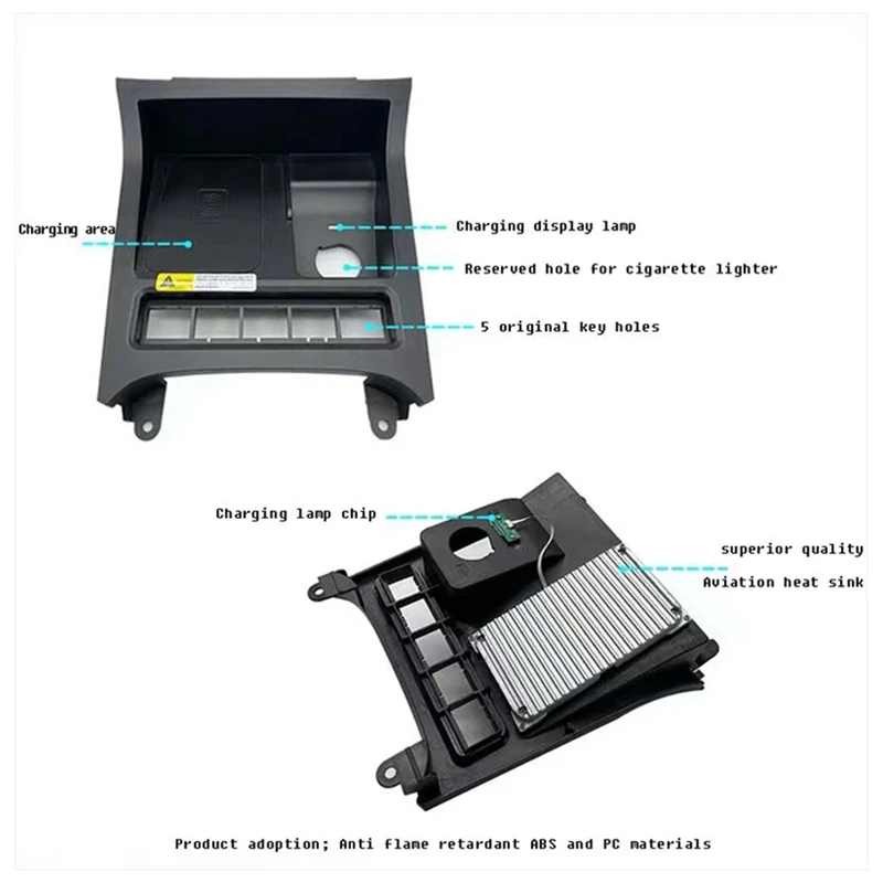 Автомобильное беспроводное зарядное устройство QI для телефона VW Golf 6 MK6 Sagita Scirocco