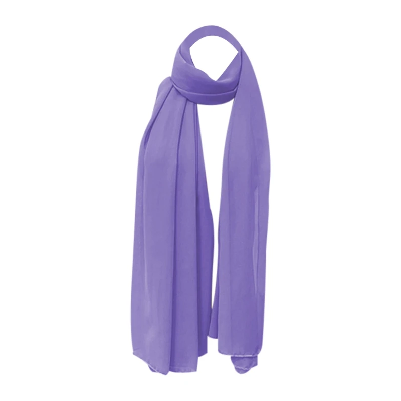 

Muslim Elegant Women's Chiffon Headscarf Soft Comforty Breathable Dignified Hijabs Ethic costumes
