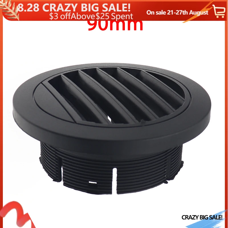 

90mm Air Outlet Vent Round Flat Plastic Net Cover Cap of Exhaust Pipe For Car Air Parking Heater For Truck Bus Caravan