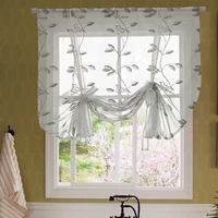 valance short window curtain bird jacquard white sheer tie up farmhouse kitchen curtains w80xl140 cm rod pocket small valances