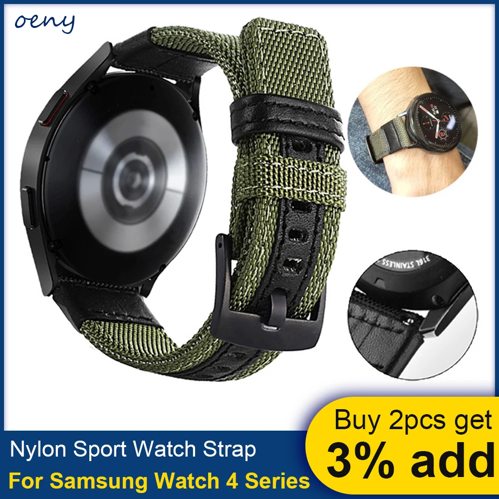 

Ремешок нейлоновый 22 мм для Samsung Galaxy Watch 4 Classic 46 мм/42 мм, браслет для Galaxy Watch 4 40 мм/44 мм S2 S3 Correa 20 мм