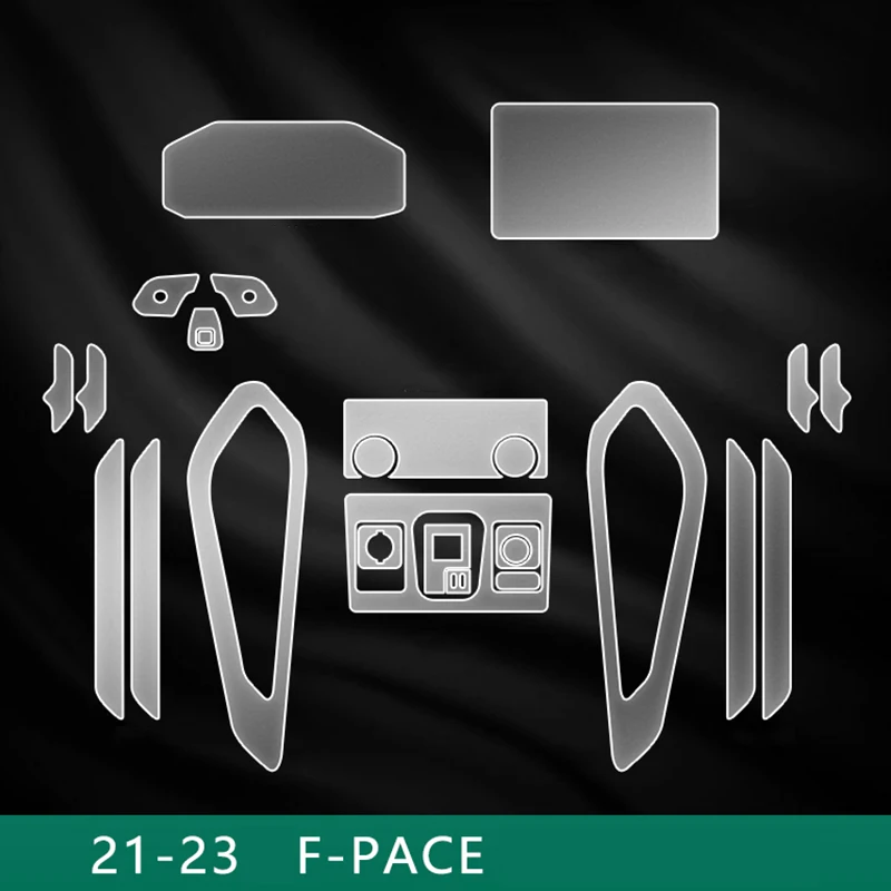 

Прозрачная защитная пленка из ТПУ для Jaguar F-PACE FPACE 2021-2023, внутренняя наклейка, центральная консоль, шестеренка, навигатор, дверь, автомобильный аксессуар