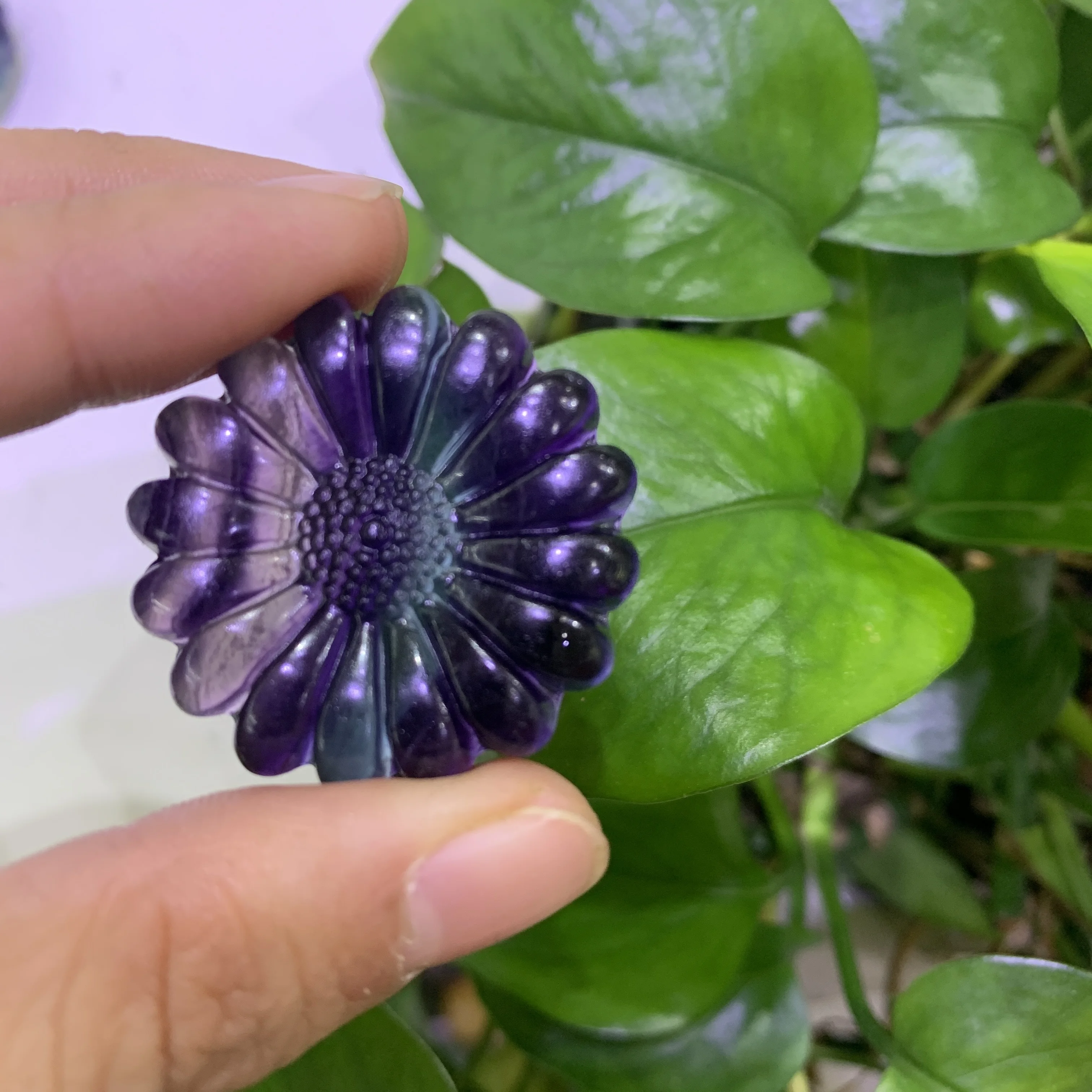 

3 см Подвески с натуральным радужным цветком флюорита, Женские Ювелирные изделия в подарок