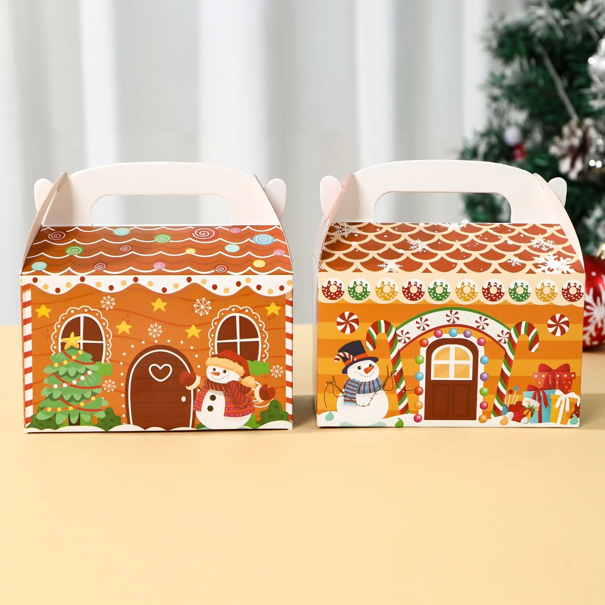 Рождественский дом чемодан Рождество Санта-Клаус конфеты коробка для дома 2024 с