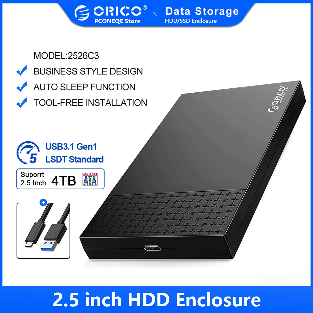 Фото Корпус ORICO для внешнего SSD-накопителя, USB 2,5, USB 3,1, 4 ТБ, 5 Гбит/с №1