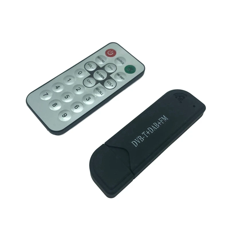 Приемник SDR Радио тюнер Черный RTL2832U USB2.0 DVB-T DAB FM RTL с антенной и пультом