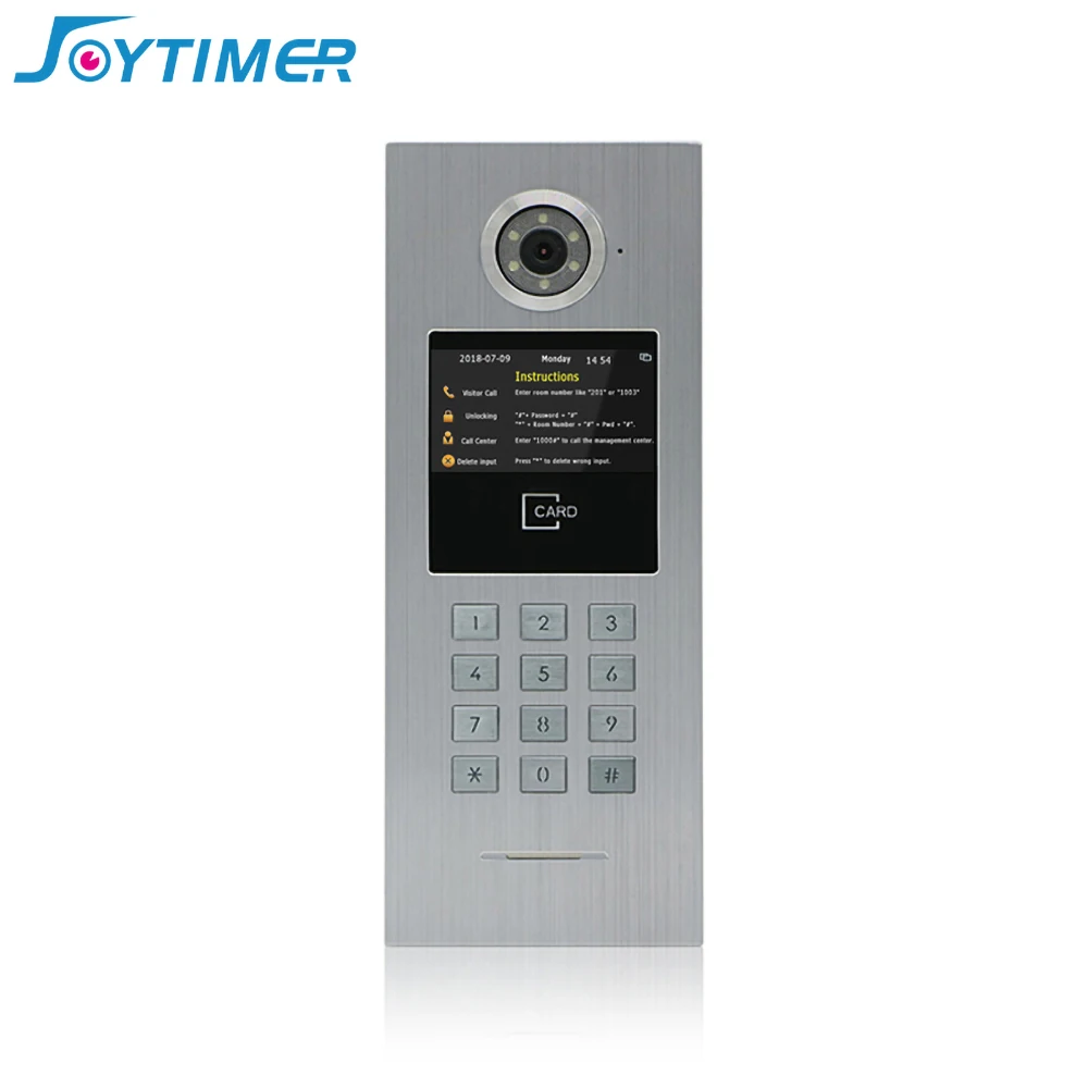 7-дюймовый Wi-Fi IP-видеодомофон Joytimer с сенсорным экраном домофон для 4-семейной