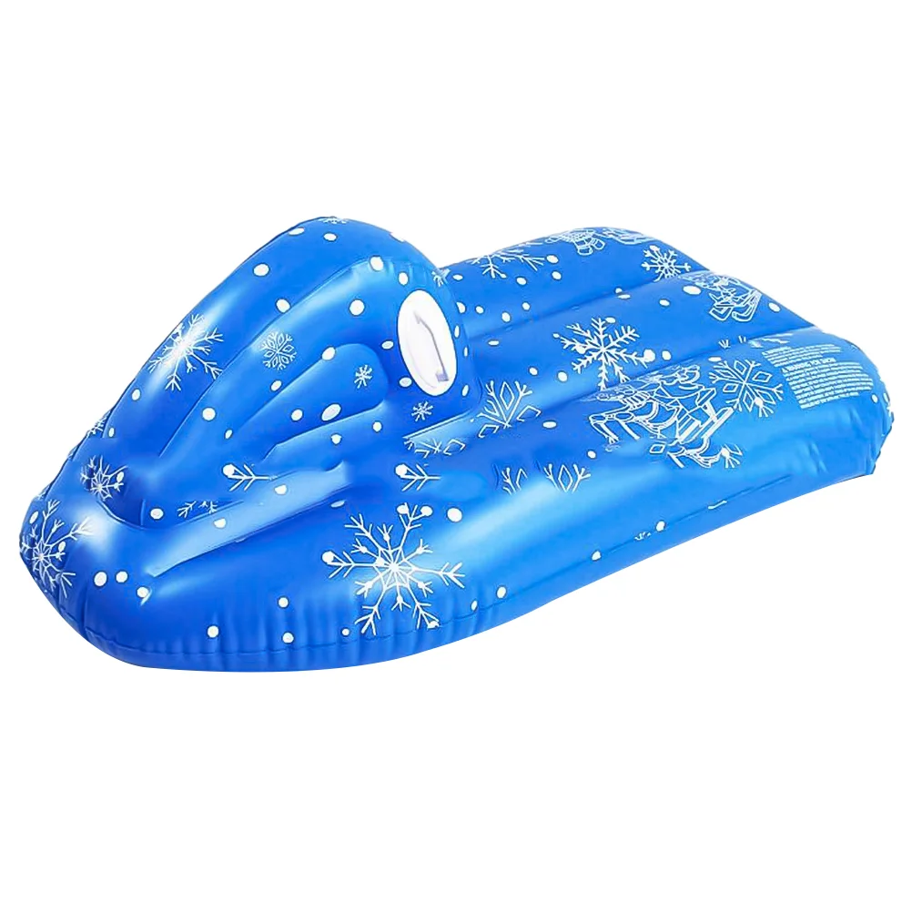 

Christmas Snow Sled Winter Sleigh Snow Sled With Snowflake Pattern Motorboat Floating Raft For Winter Holiday Skiing Water Games