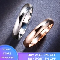 yanhui rose goldwhite gold color rings unisex 4 5mm thin engagement rings fashion jewelry for men women dropshipping r050