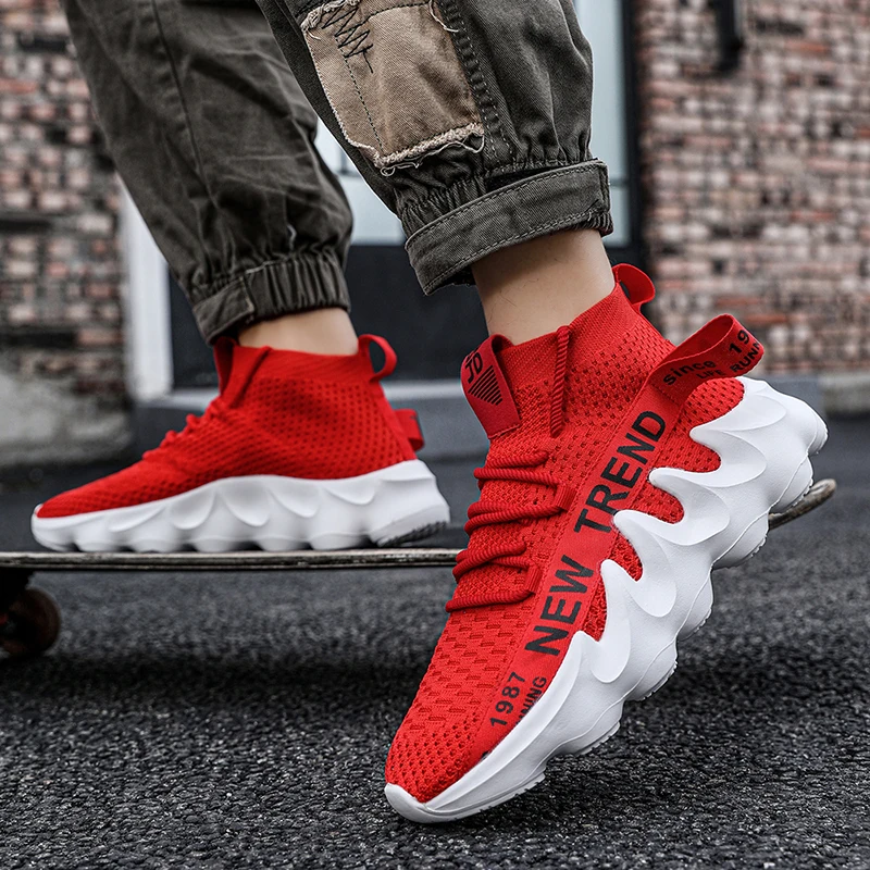 Unisex High Top Summer Casual Sneakes Chunky Breathable Men Outdoor Jogging Shoes Women Thick Sole Non-Slip Zapatillas New Color images - 6
