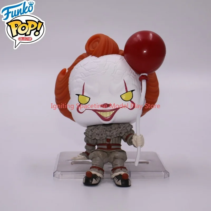Фото Оригинальные фигурки Funko Pop по мотивам фильмов # Коллекционная кукла Пеннивайз с красным шаром из фильма «Оно: Глава первая» (2030), фигурка для полки, в оригинальной коробке, подарок №4