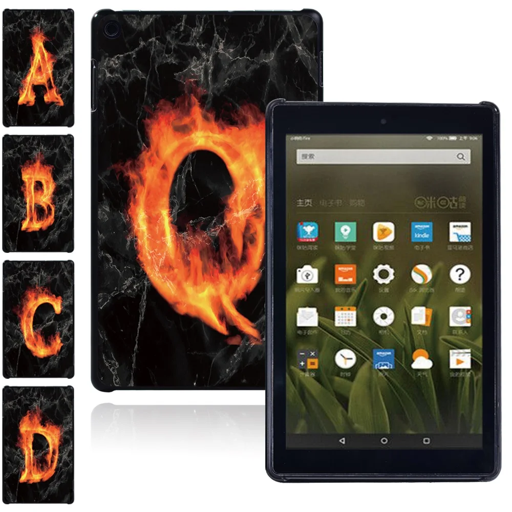 For Fire 7/ HD 8 (6th 7th 8th 10th) Plus 2020/ HD 10 (5th 7th 9th 11th) Plus Gen 2021 Fire 26 Letters Series Tablet Case Cover