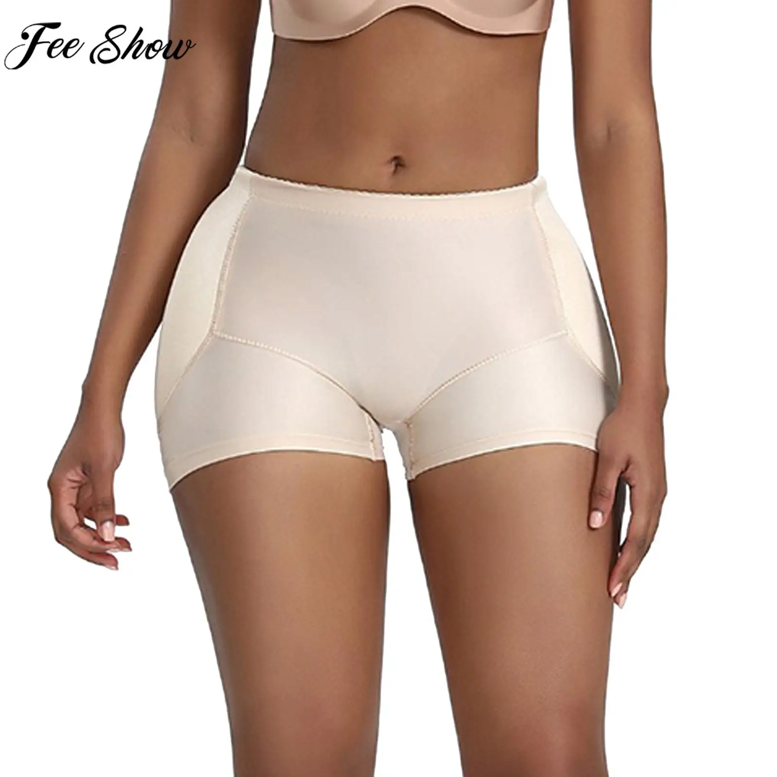 

Женские Корректирующие трусики с низкой посадкой, боксеры с подкладкой для подтяжки ягодиц, Формирующие шорты, однотонное нижнее белье, бел...