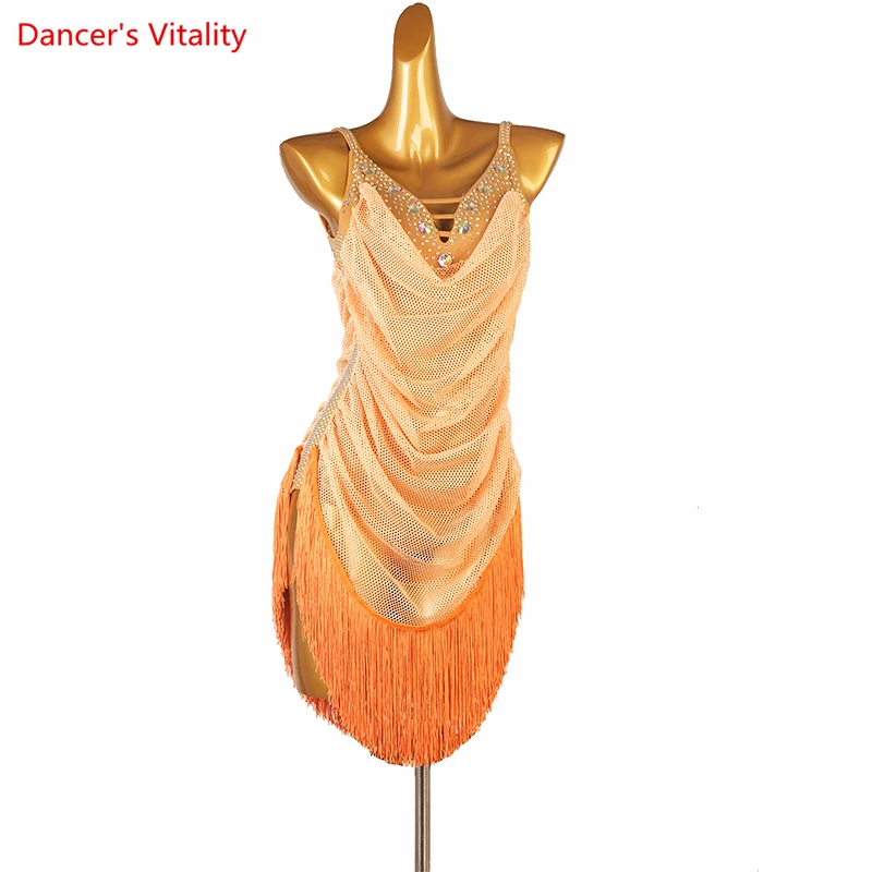 

Костюмы для латиноамериканских танцев, платье для взрослых и детей, танцевальные платья для латиноамериканских танцев, Женская юбка для выступлений и румбы