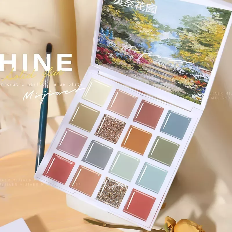 

NEW2023 Nail Gel Palette Mud Painting Spring Summer Color For Nail Art Design Semi Permanent Soak Off UV Gel Varnish 16 Colors S