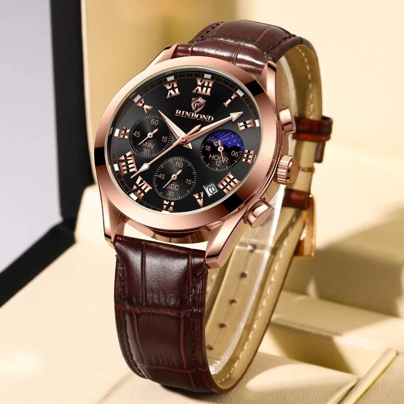 

2022 Casual Leather Quartz Watch Men's Watches Top Luxury Brand Wrist Watch Male Clock for Men Saat Hodinky Relogio Masculino
