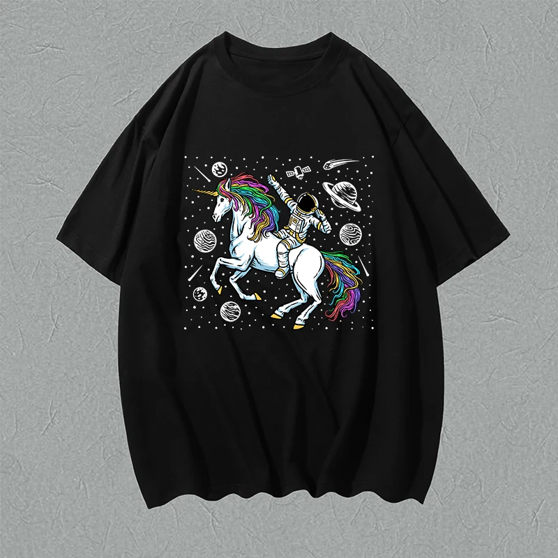 

Astronaut Kawaii New Arrivals Classic Love Undershirt Party Visual Kei Stylish Blusa Rock O-Neck Goth Tshirt