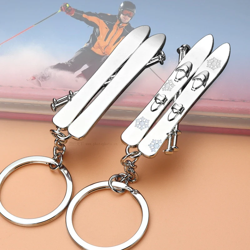 

Winter Sports Skiing Keychain Ice Skiing Pendant Keyring Jewellery Gift
