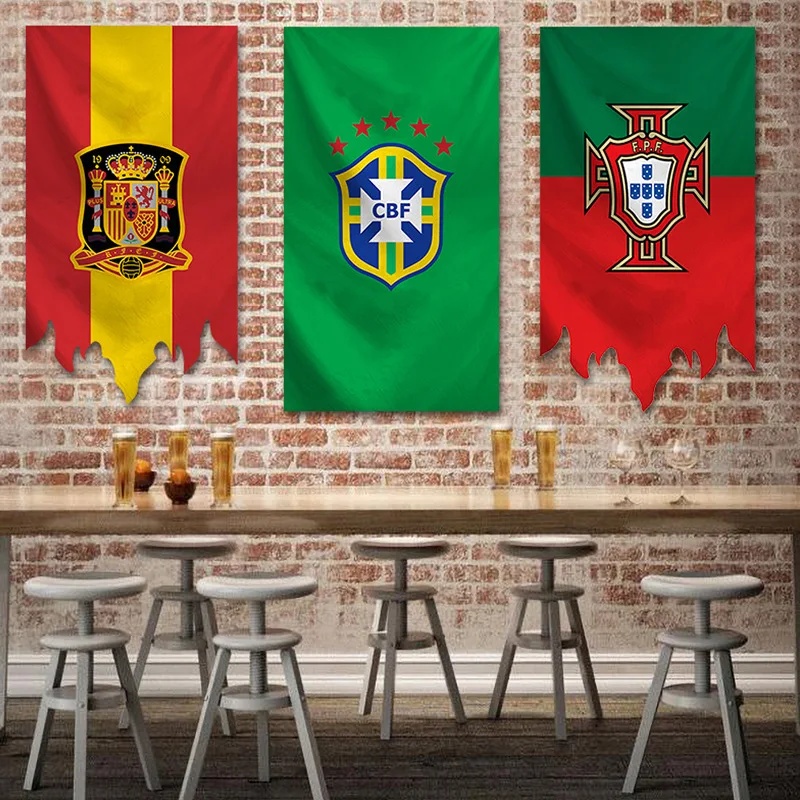

Qatar 2022 Soccer Team Flag Football Country Team Banner Burgees National Wall Hanging Flag Banner Event Bar Rooms Home Decor