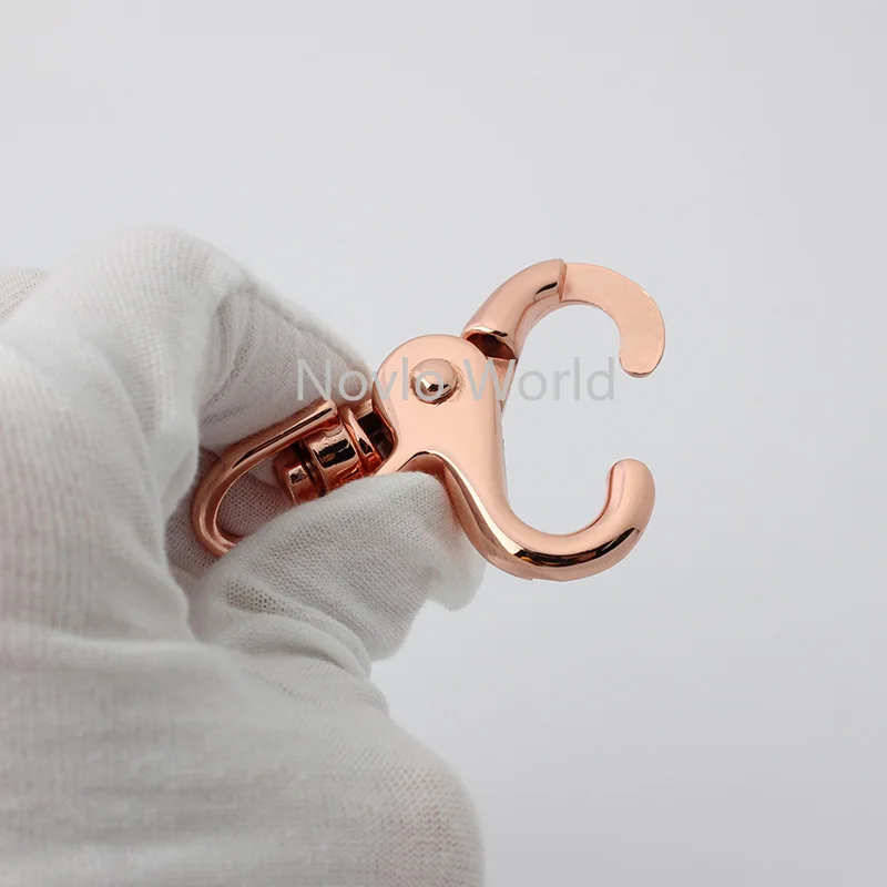 30 pieces 5 size 6 colors 13-20-25-32-38mm high quantity rose gold snap hook clips for men handbag swivel hook buckles
