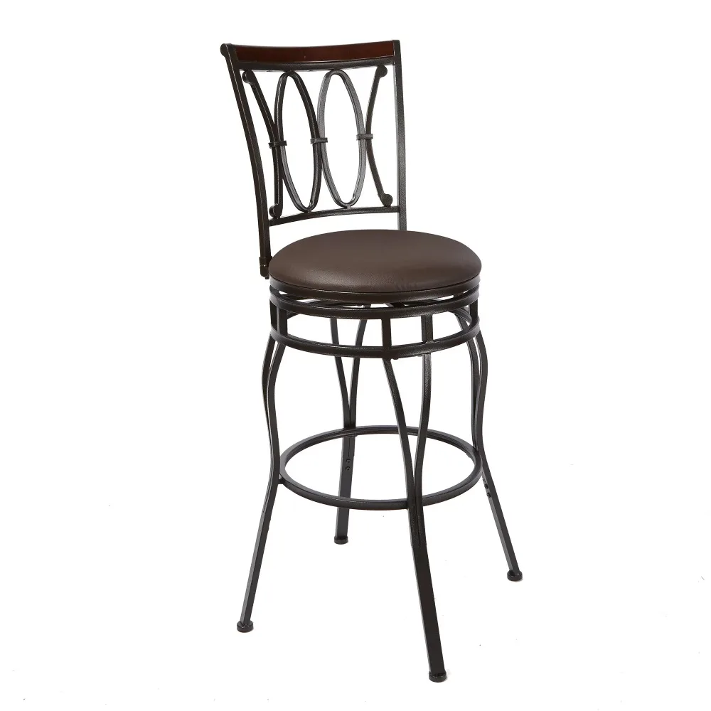 

Шарнирный барный стул Better Home & Garden, регулируемый, 24 или 29 дюймов, бронзовый, прорезиненный маслом