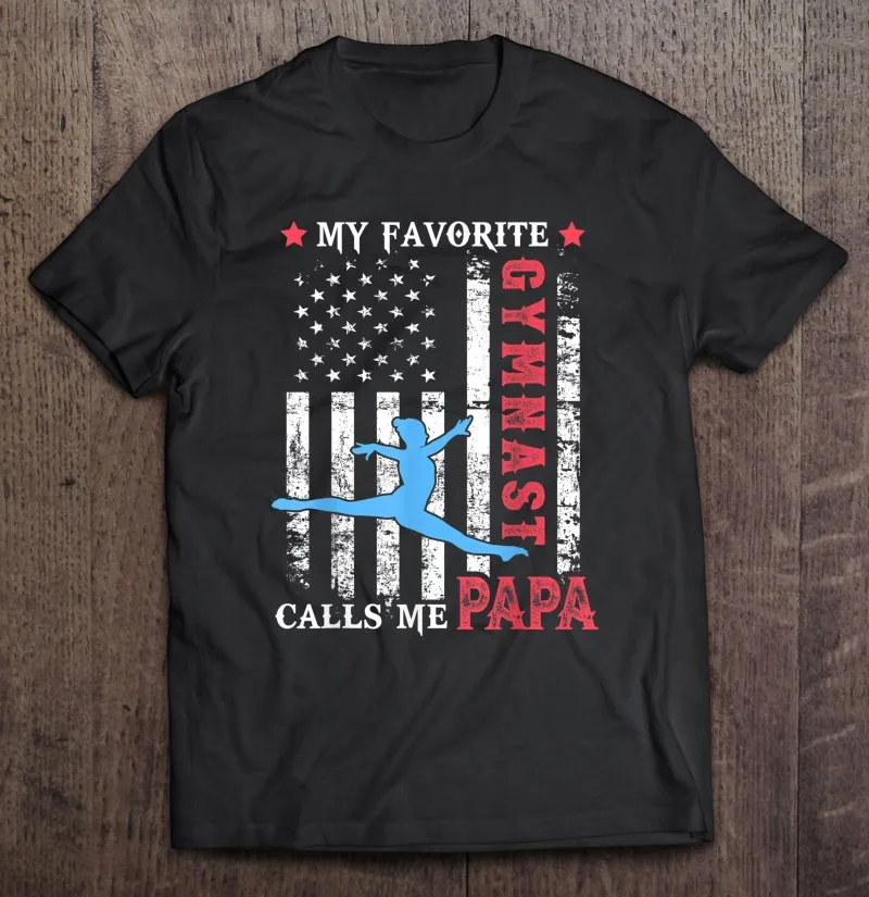 

Футболка мужская с надписью «My любимая гимнастика» и флагом США