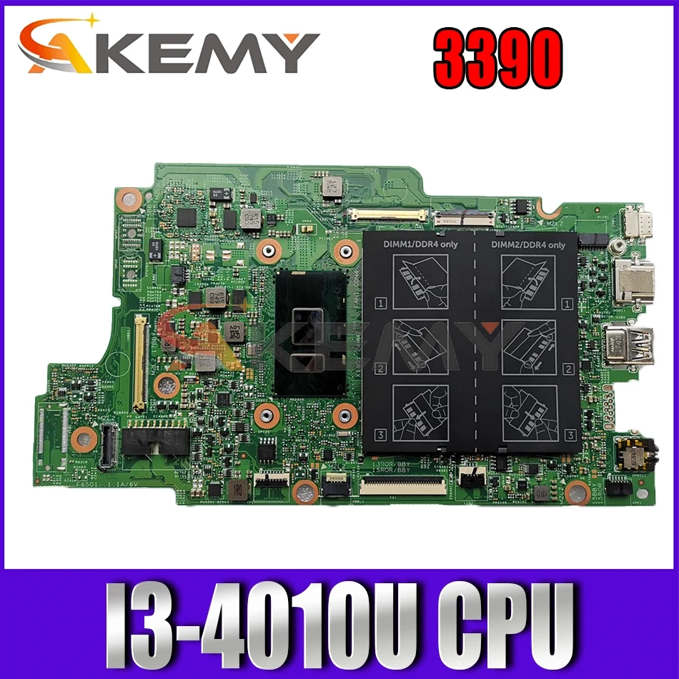 

Материнская плата Akemy для ноутбука Dell Latitude 3390, Pentium 4415U CPU 17810-1 28JF7 DDR4 CN-02J4JT 2J4JT, материнская плата 100% протестирована