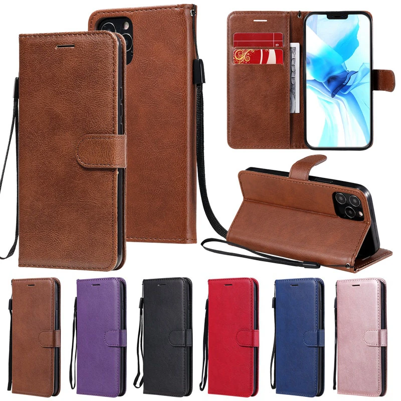 Luxury Leather Wallet Case For iPhone 13 12 Mini 11 Pro X XS MAX XR 6 6S 7+ 8 Plus Card Flip Stand Cover For iPhone 5 5S SE 2020