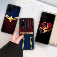 captain marvel phone case soft for samsung galaxy note20 ultra 7 8 9 10 plus lite m21 m31s m30s m51 cover