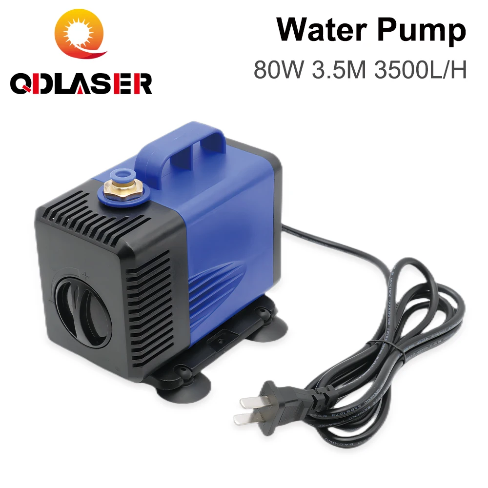 

Погружной водяной насос QDLASER 80 Вт, 3,5 м, 220 л/ч, IPX8, напряжение 240-В переменного тока, для CO2, лазерной лампы