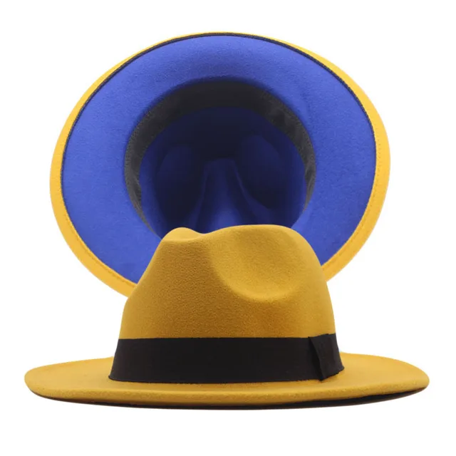 Patchwork Wide Brim Fedora Hats for 