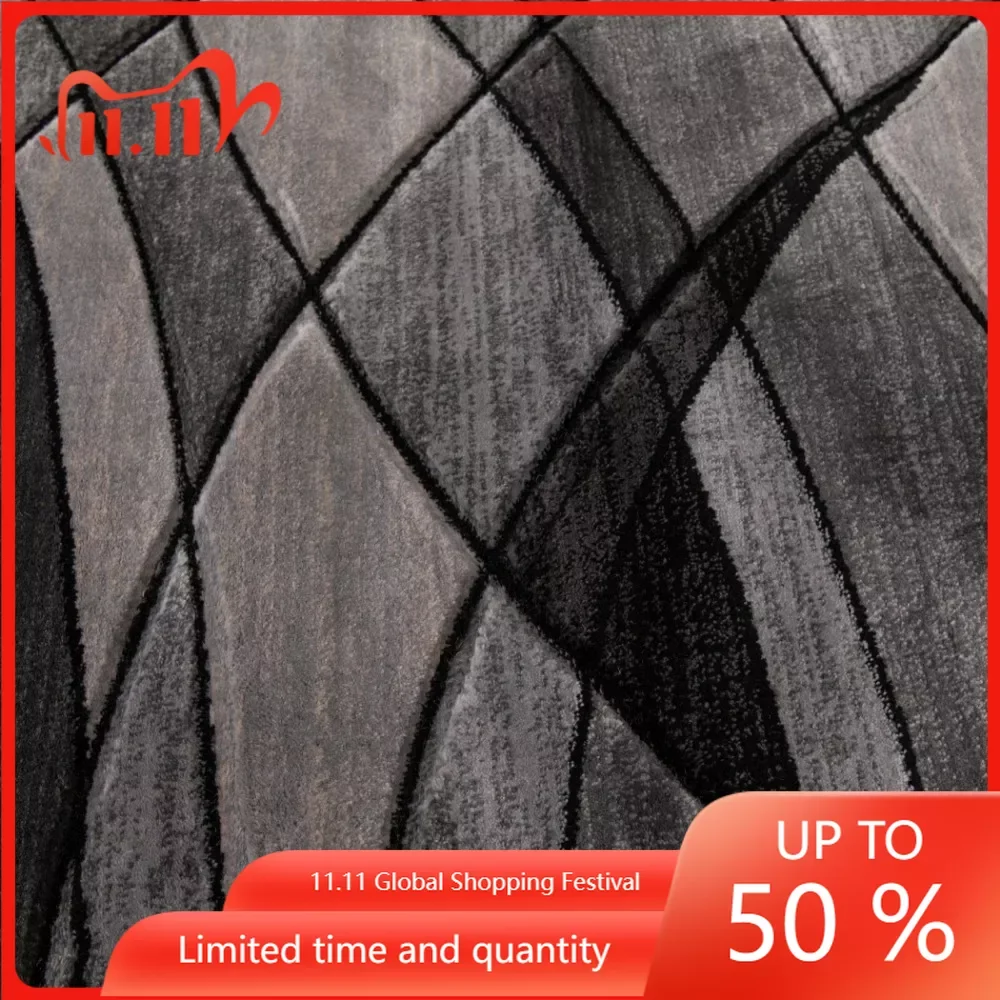 

8 'x 10' серый Абстрактный Коврик для помещений, ковер для спальни, украшение для дома, товары для гостиной, Декор для дома