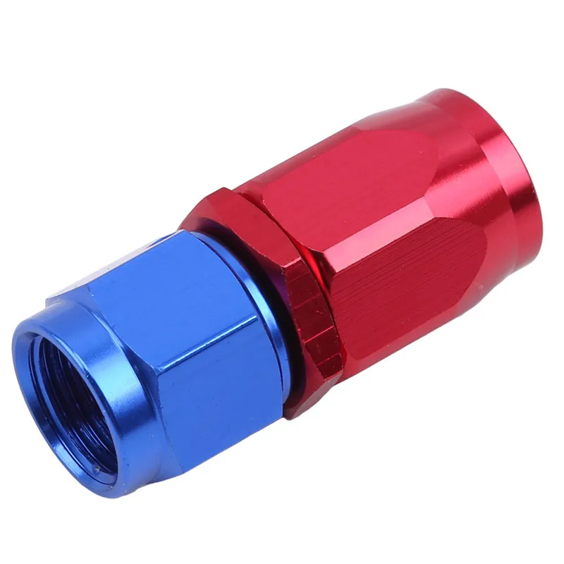 

Straight Swivel Oil Fuel Fitting Adapter Pipe Joints Aluminum Car Connector Black-red Hose End Fitting AN6