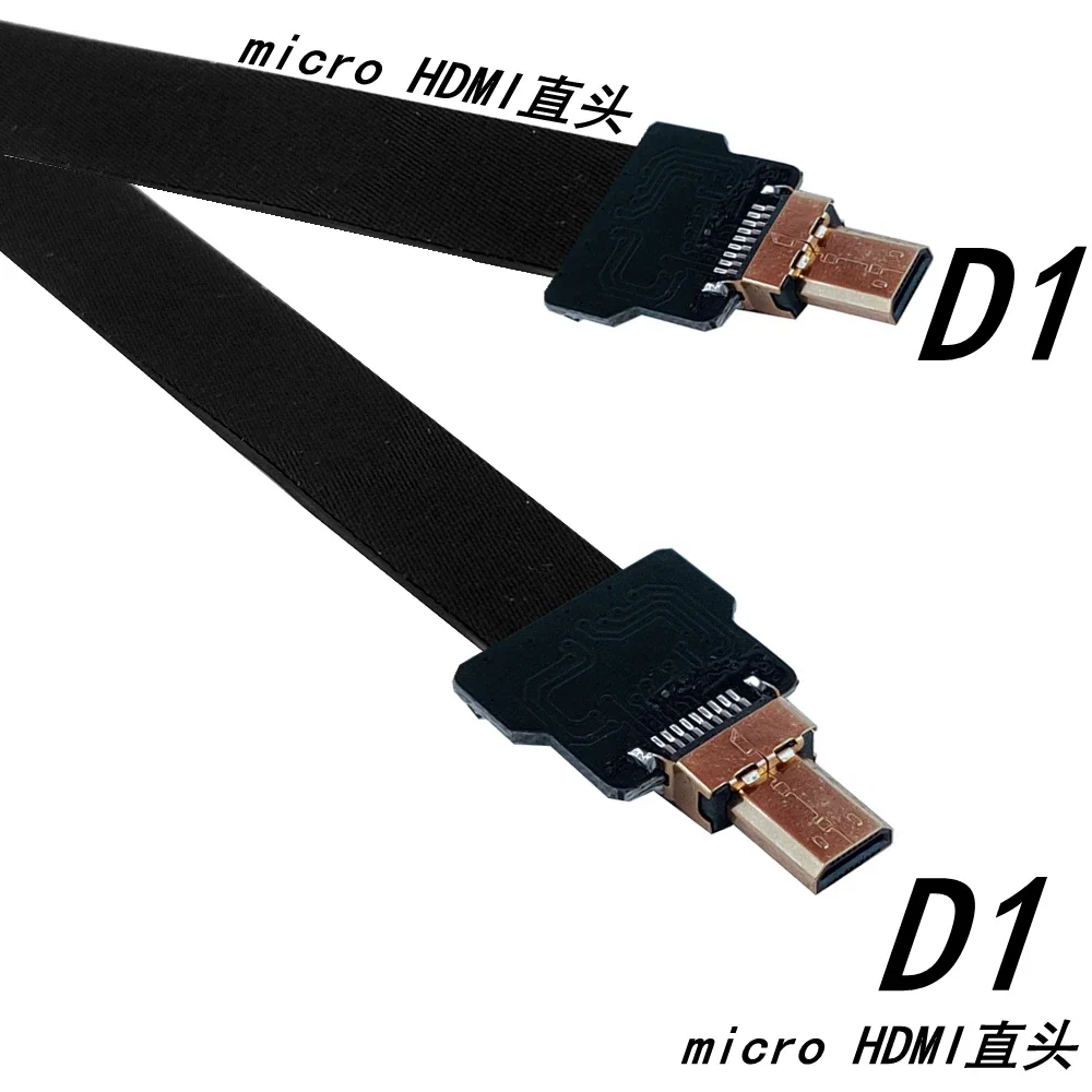 Micro HDTV-kompatibel männlichen zu HD micro D Typ Up Down winkel männlich-weibliche Ellenbogen Flache FPC FPV kabel für GH4