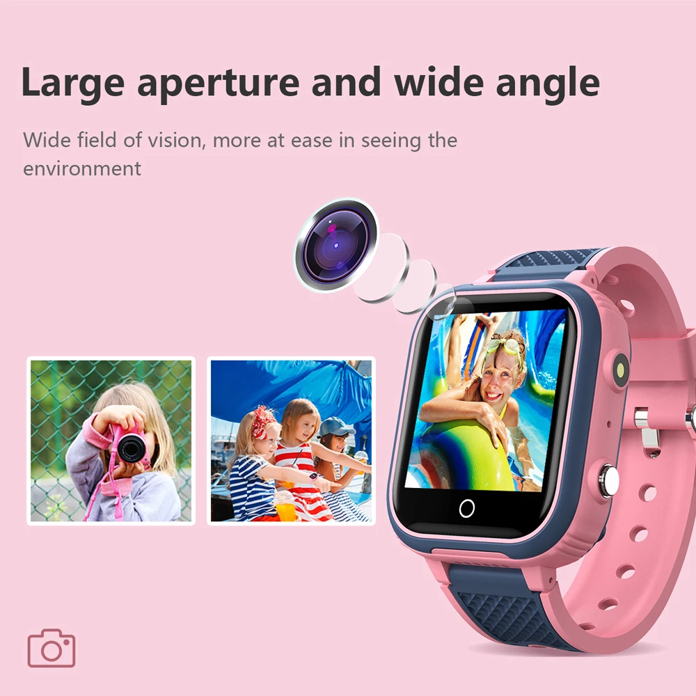 

Wholesale Kids Smartwatch With GPS Tracker 4G LTE Video Call Childrens SmartWatch With Sim IP67 Waterproof Watch Anti-Lost Watch