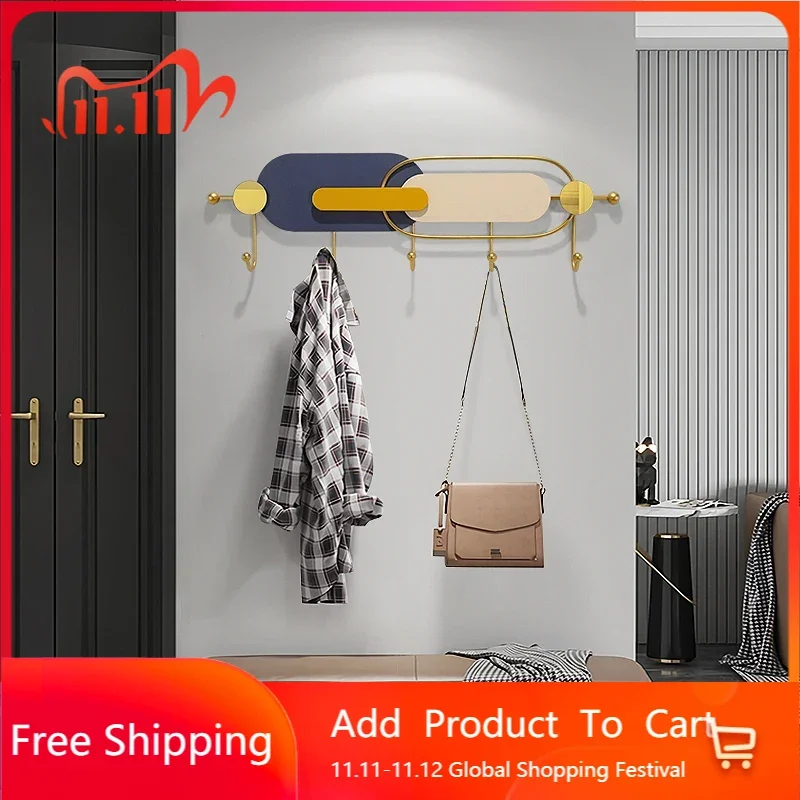 

Настенные Угловые вешалки для одежды, металлические золотистые дизайнерские вешалки для одежды, гостиная, детская подставка, полки, мебель