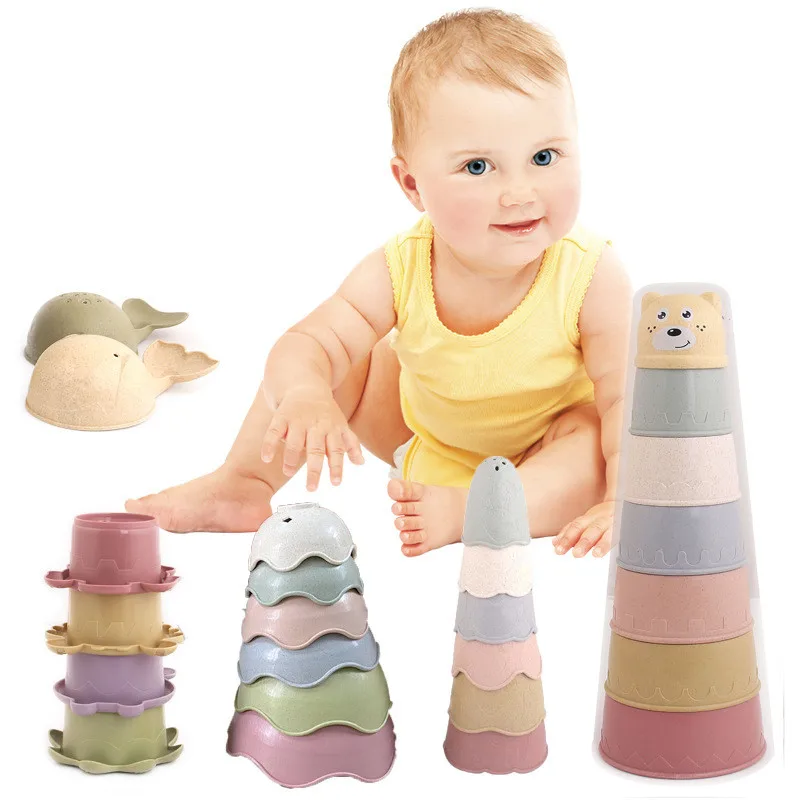 Baby Early Educational Toy Nesting Cup Toy Baby Bath Toy Bes