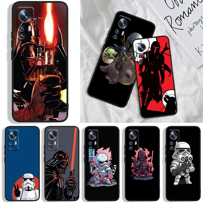 

Star Wars Phone Case For Xiaomi Mi A1(5X) A2(6X) A3(CC9E) Play Mix 3 8 9 9T Note 10 Lite Pro SE Black luxury Soft Funda Cover
