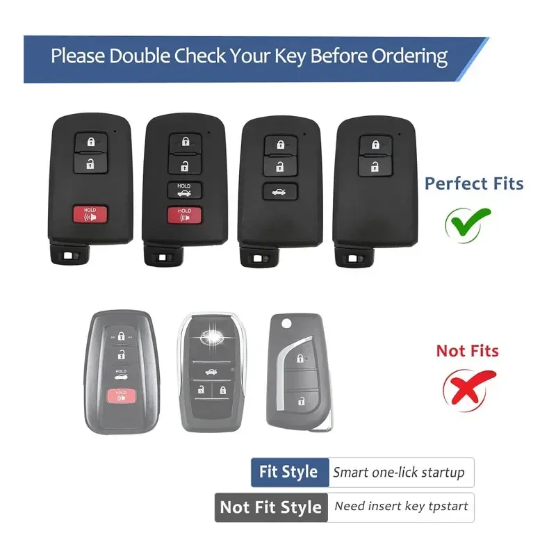 Для Toyota Key Shell чехол для брелока из углеродного волокна Tacoma 2016-2022 4Runner Sequoia RAV4 Tundra Land