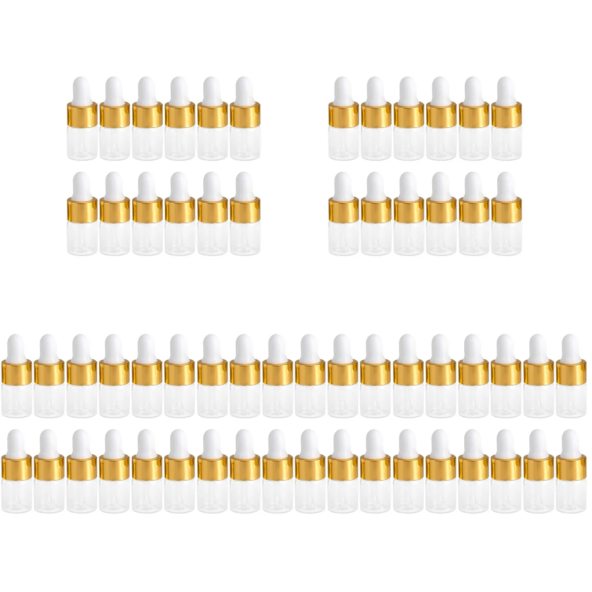 

150 Pcs Glass Essence Liquid Bottles Multi-function Empty Dropper Bottles