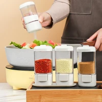 transparent spice jar set salt and pepper seasoning bottle colorful lid kitchen condiment cruet storage container spice rack