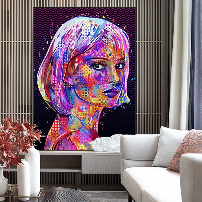 

Digital Color Block Collage Celebrity Posters Decor Wall Art Canvas Pictures for Home Design Wall Decoration Poster
