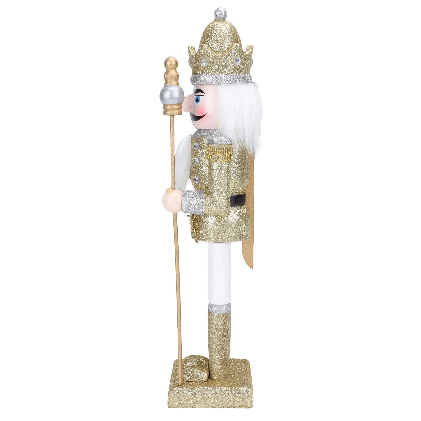 

1Pc Wooden Nutcracker Soldier Puppet Decor Nutcracker Soldier Figure Decor