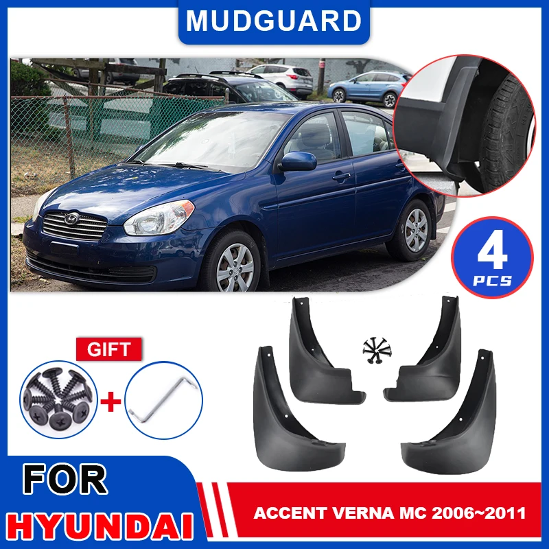 

Mudflaps Fender For Hyundai Accent Verna MC 2006~2011 Mudguards Mud Flap Styline Splash Mud Guards Cover Car Wheel Accessories