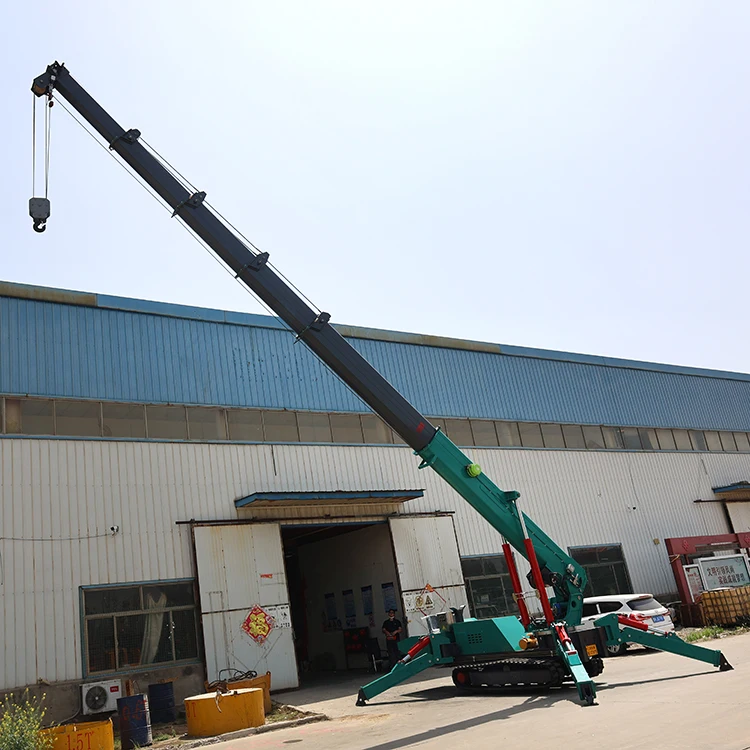Фото 5T Mini Spider Crane Электрический пульт дистанционного управления Мужская корзина Jib Быстрая доставка Строительная площадка №4