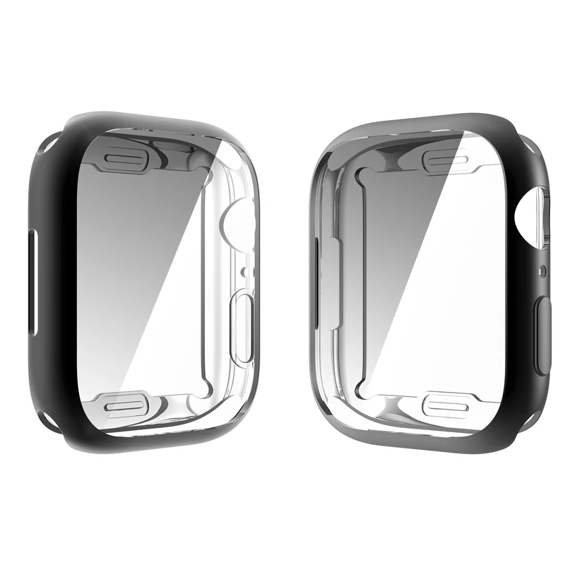 

Protective Shell For Apple Watch Case 7 45mm 41mm All-round Anti-Drop Protection Glass For Series 6 5 4 SE 3 44mm 42mm 40mm 38mm