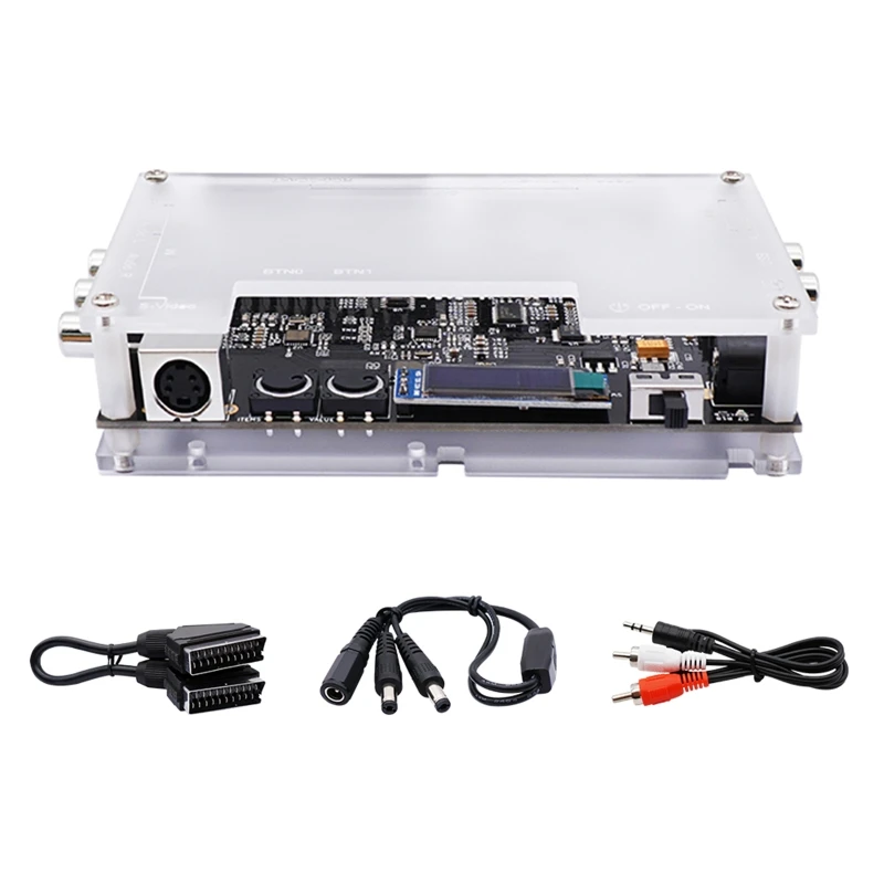 

-OSSC Add-on Board Linedouble & Smoothing Mode with Composite & S-video Input for NTSC/PAL/N64/NES/SEGA Saturn/SFC/SNES Console