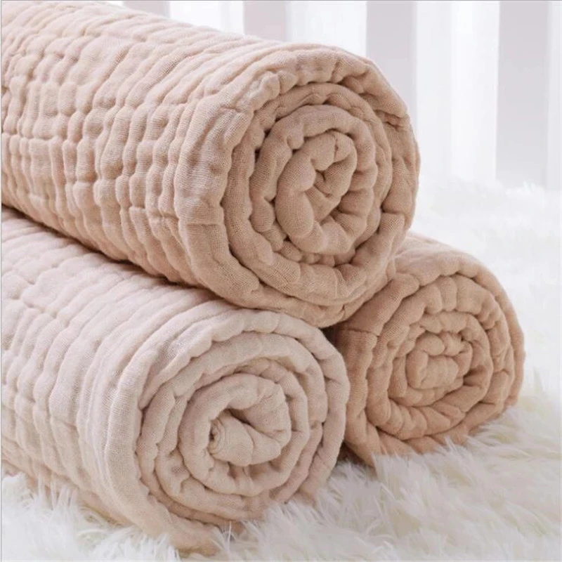 

Blanket Cover Muslin Kids Infant Blanket Baby Quilt Warm Wrap Cotton Sleeping Swaddle Bamboo Blanket Baby 6 Receiving Bed Layers